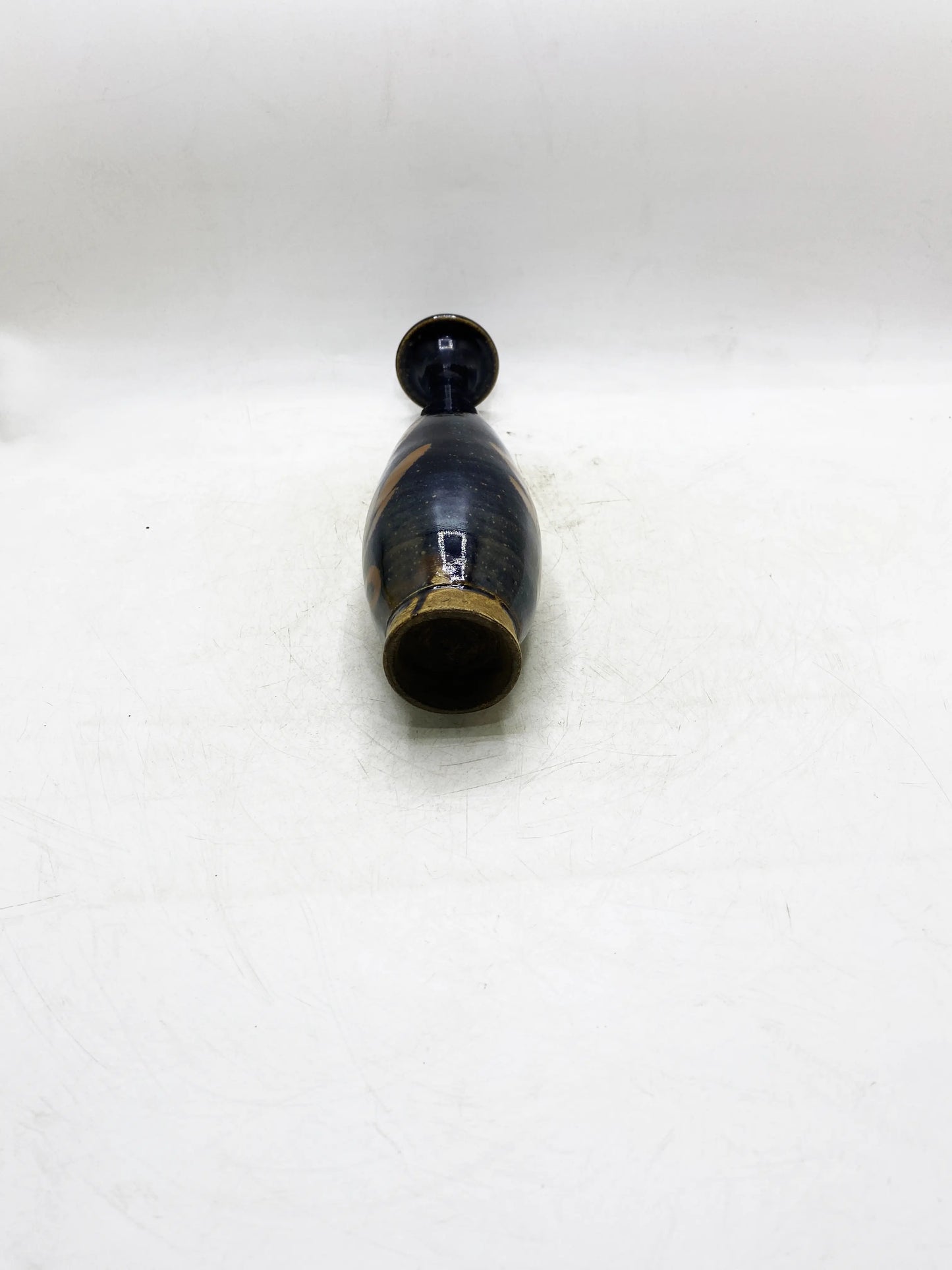 Yuan-Dynastie Jizhou Ofenschwarze Glasur Braun bemalte Weidenblattvase