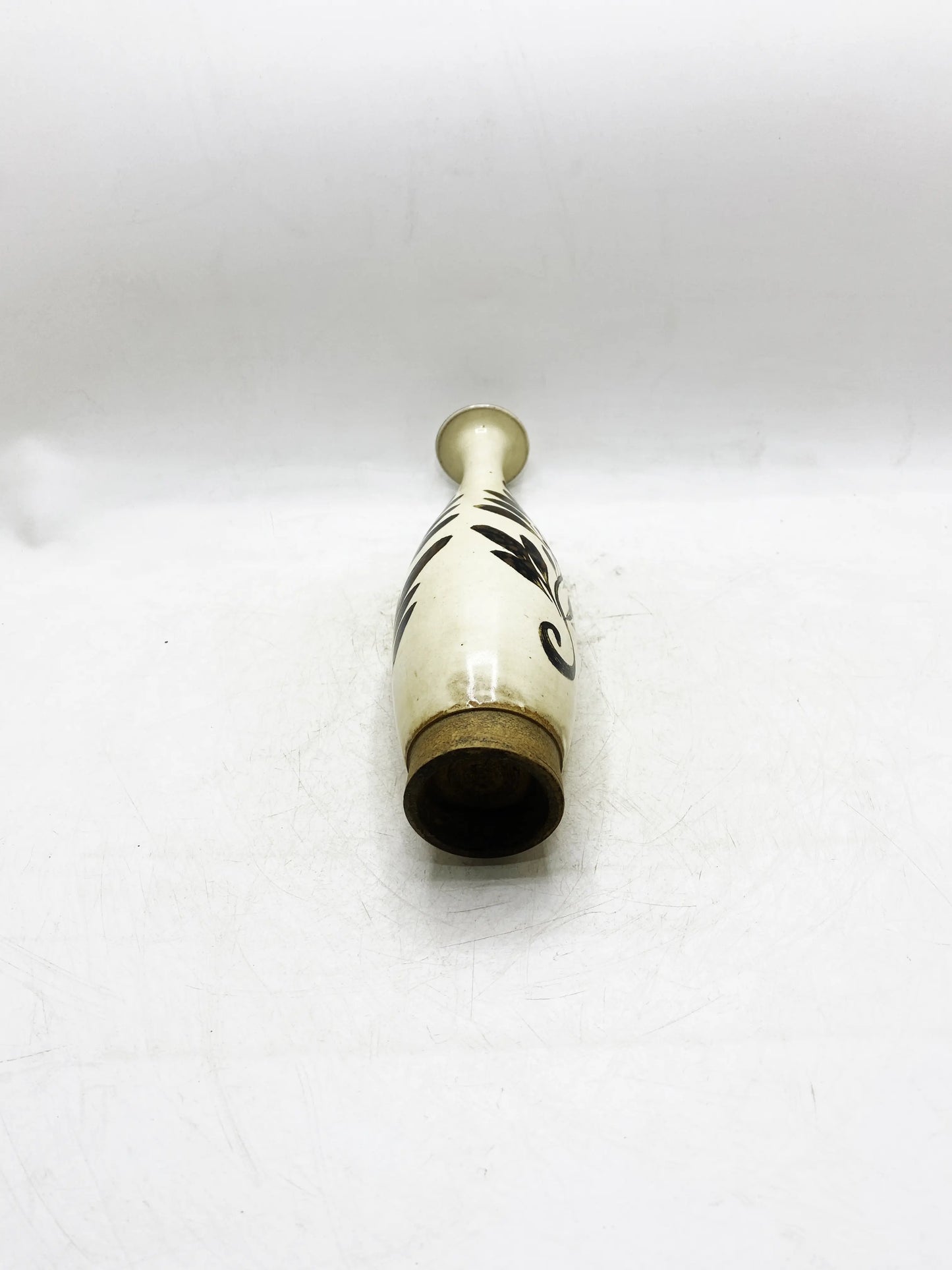 Ming Dynasty Cizhou Kiln White-Ground Black-Flower Flower Vase