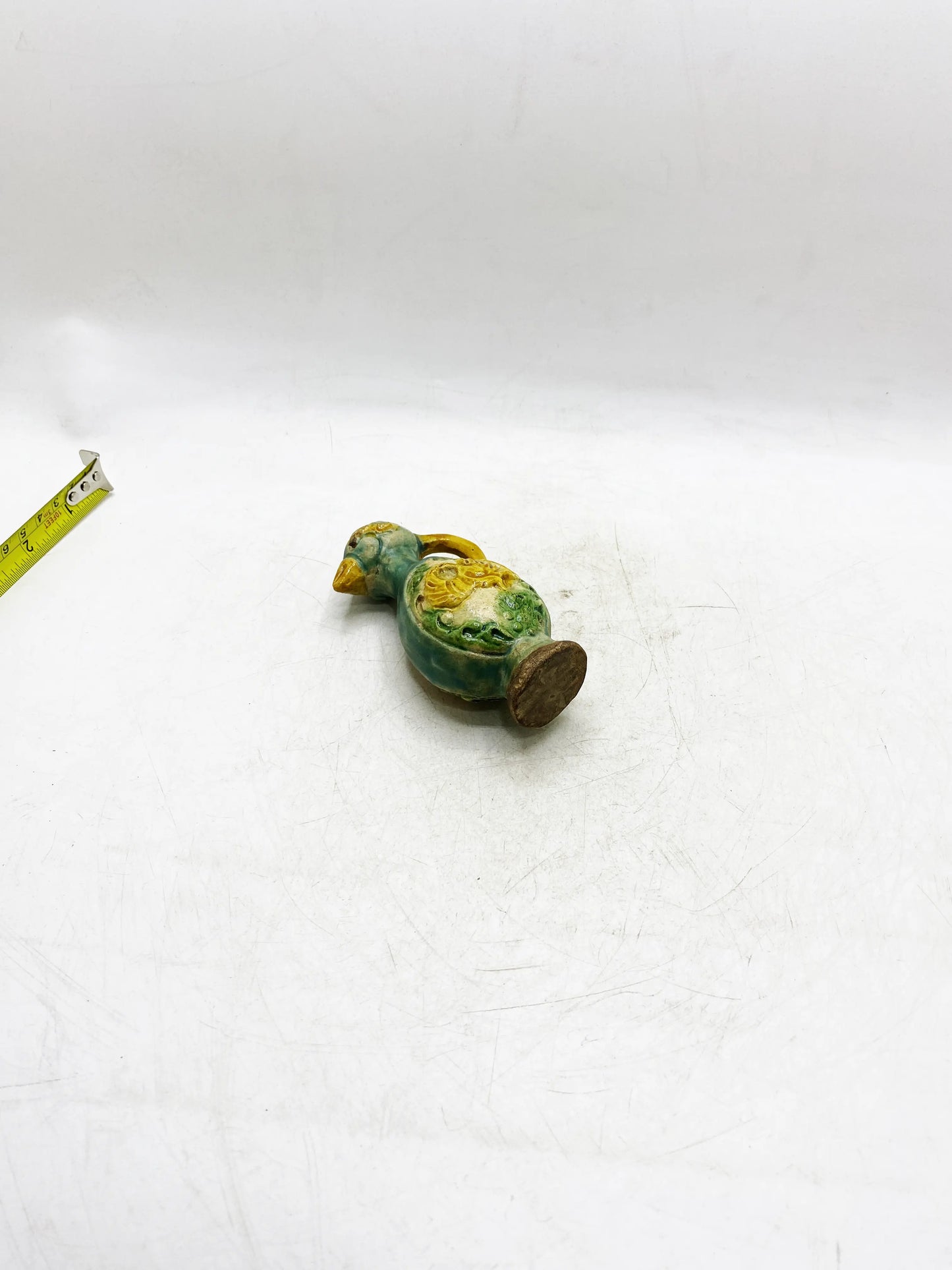 清朝三彩バイオニック鳥型水差し