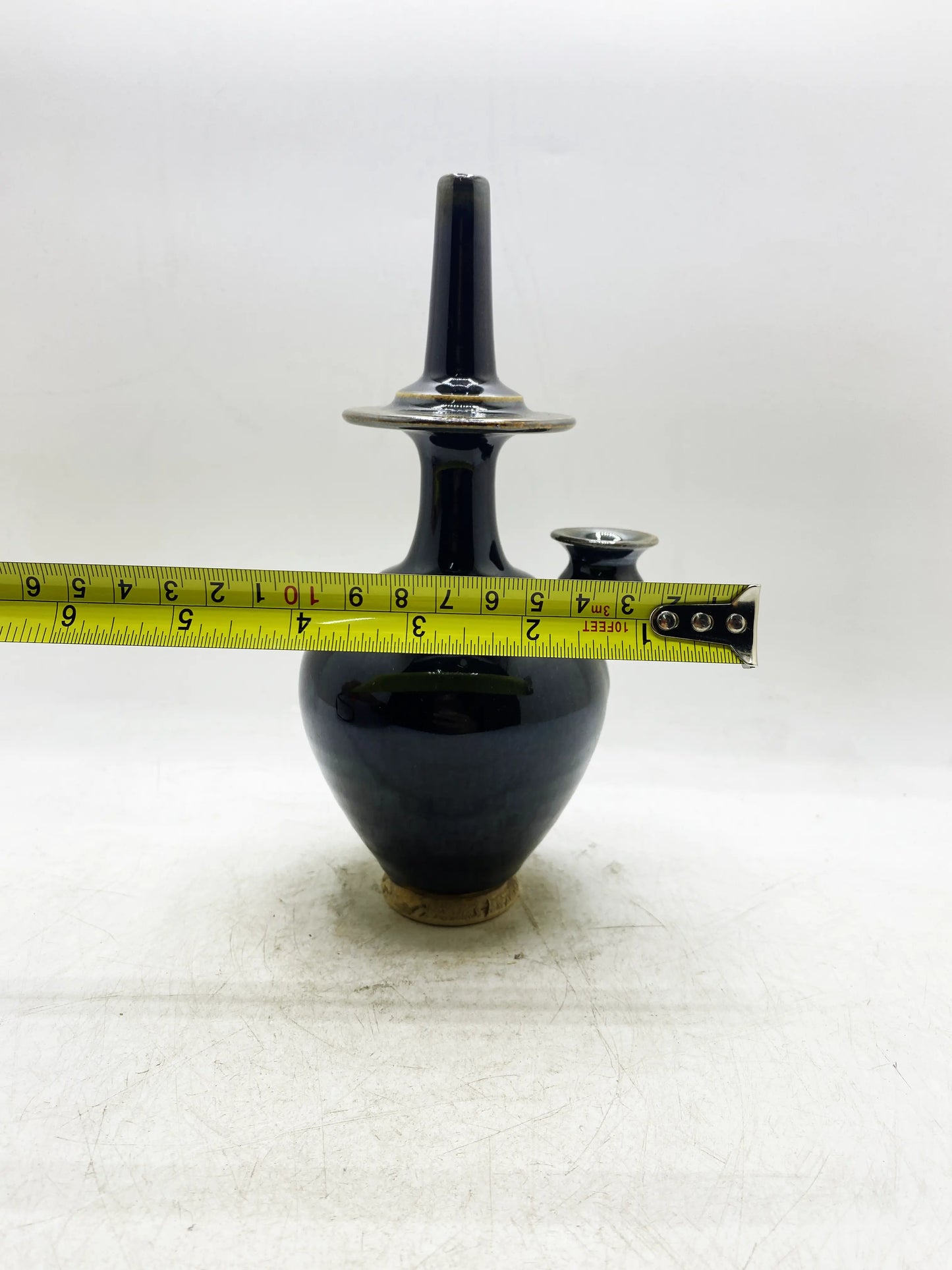 Yuan-Dynastie, Cizhou, Ofenschwarz glasiert, vergoldet, langhalsige Vase