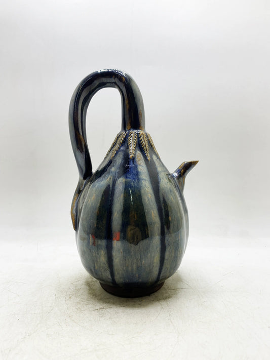 Song-Dynastie Cizhou Ofen Schwarzglasur Ofentransformiert Melonenrippenkanne