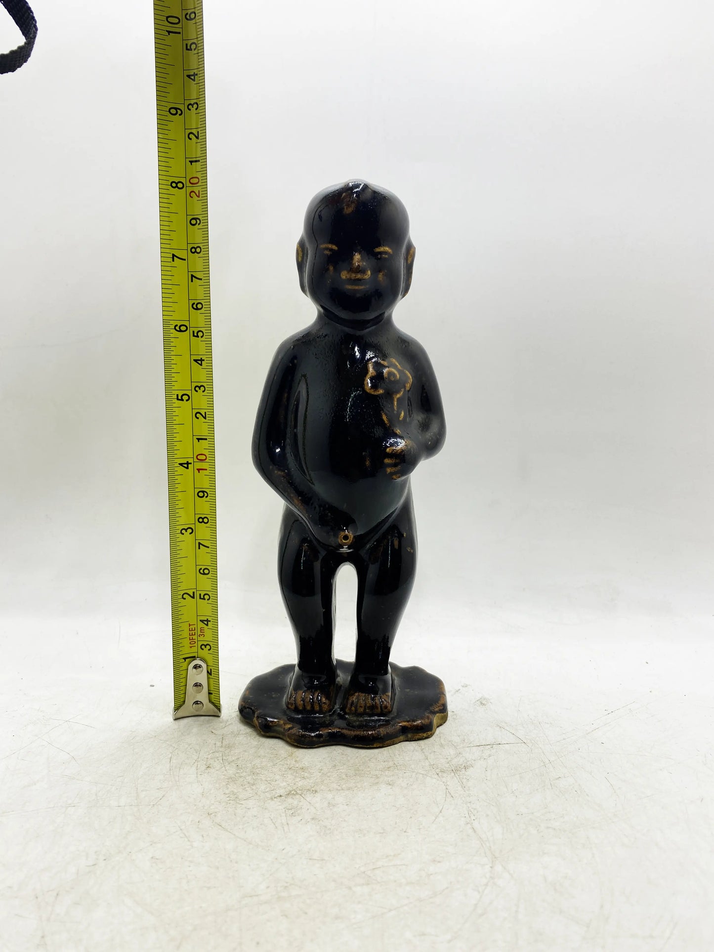 Ming Dynasty Cizhou Kiln Black Glaze Boy-Form Ewer