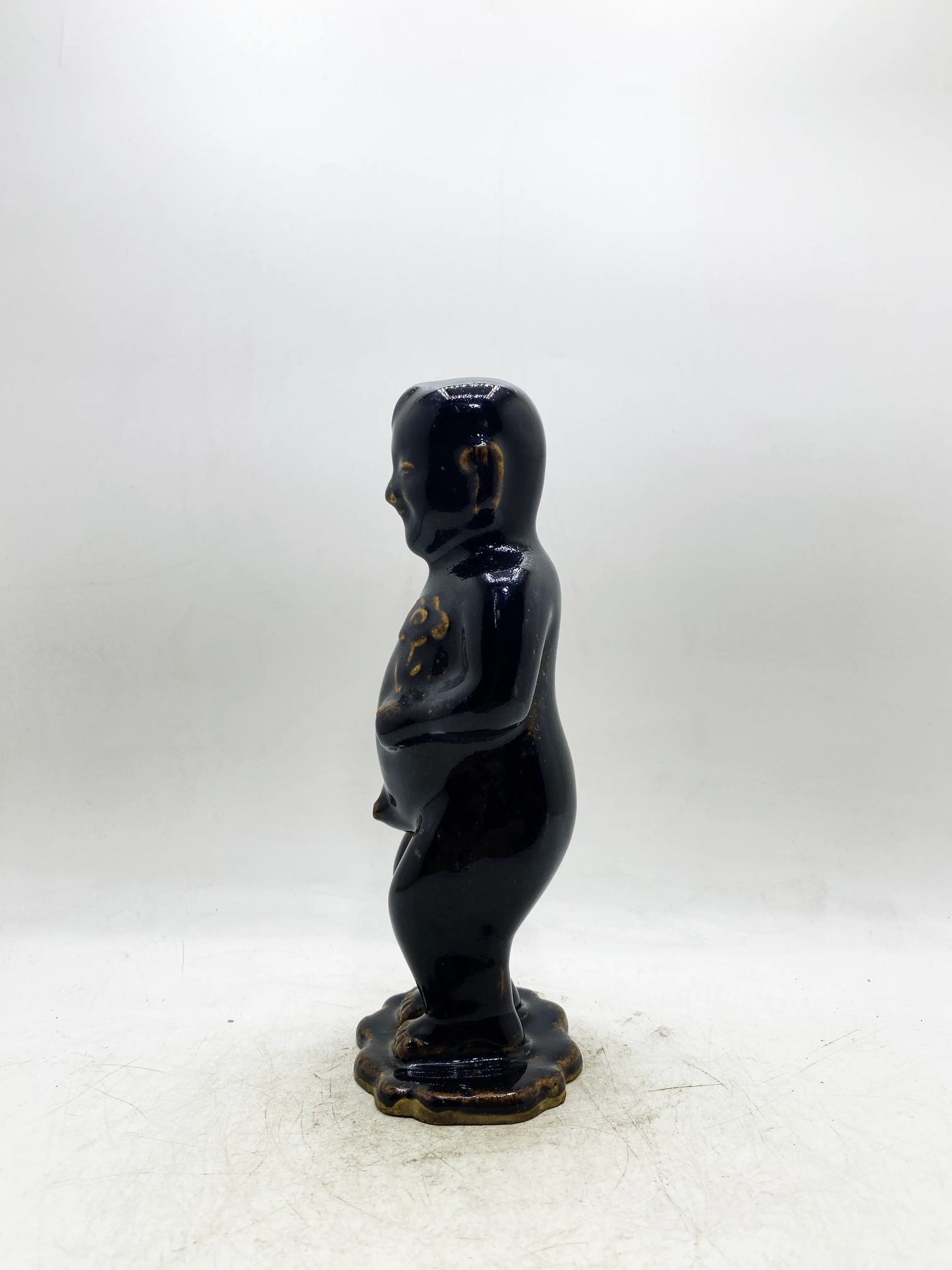 Ming Dynasty Cizhou Kiln Black Glaze Boy-Form Ewer