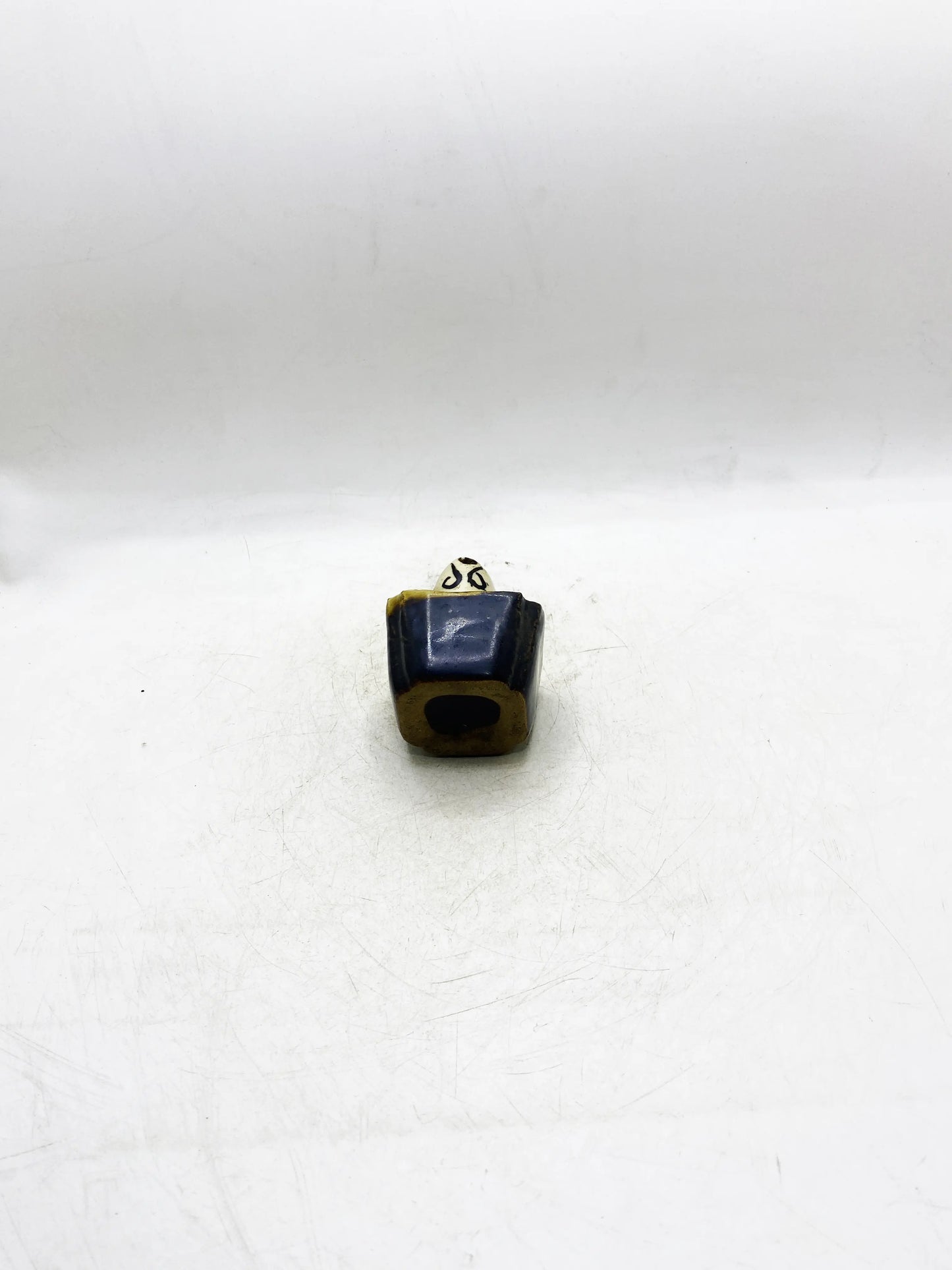 Ming Dynasty Cizhou Kiln White-Ground Black-Flower Beast-Head Paperweight