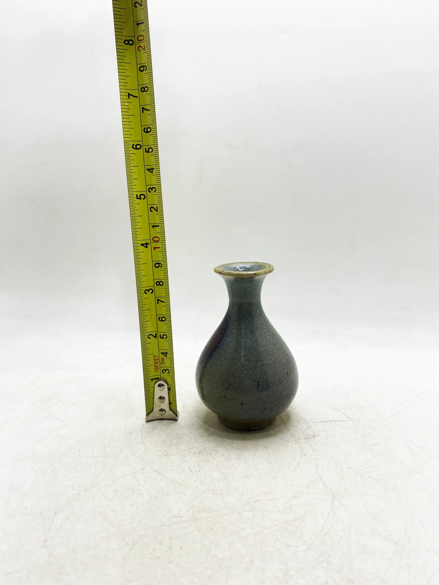 Yuhuchun-Vase aus der Qing-Dynastie mit Jun-Glasur, im Ofen bearbeitet.