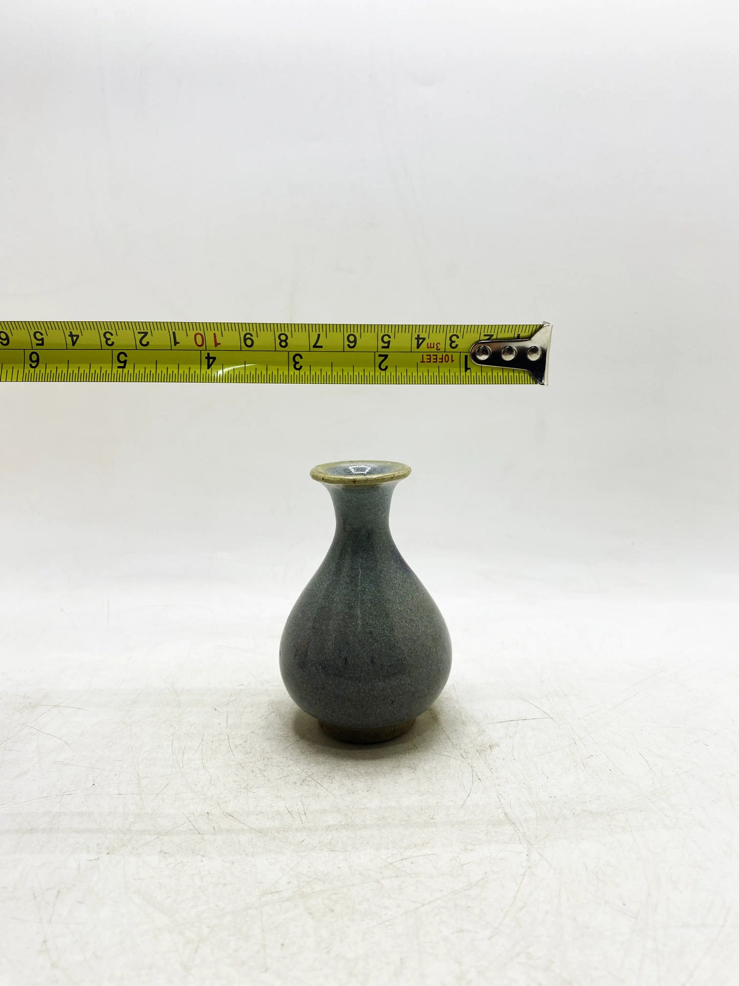 Yuhuchun-Vase aus der Qing-Dynastie mit Jun-Glasur, im Ofen bearbeitet.