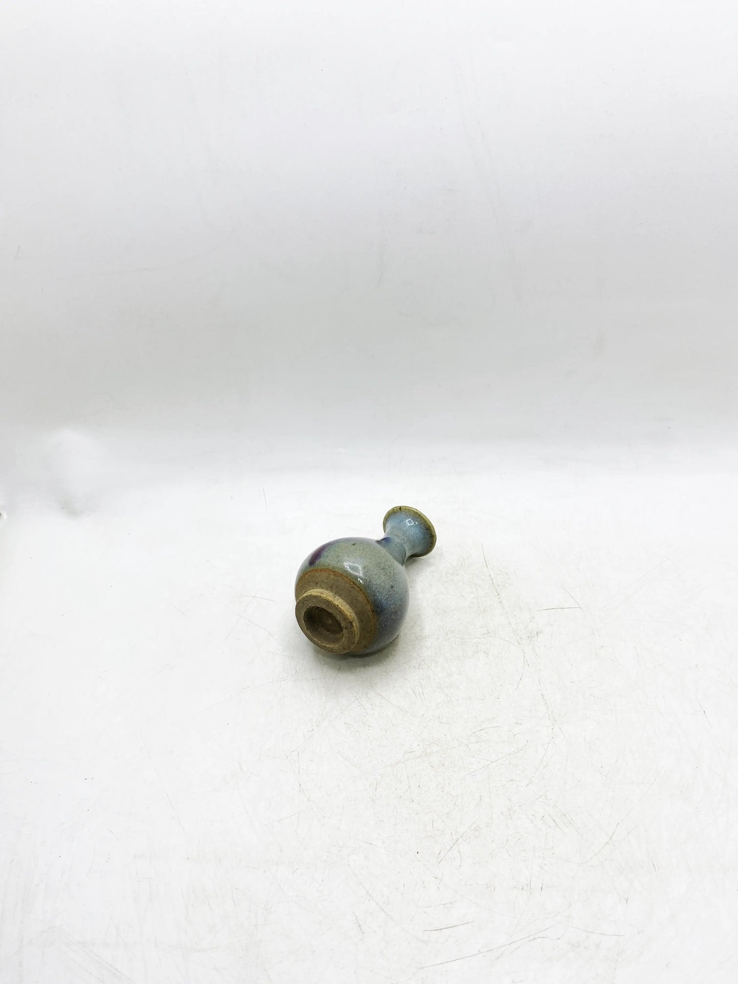 Yuhuchun-Vase aus der Qing-Dynastie mit Jun-Glasur, im Ofen bearbeitet.