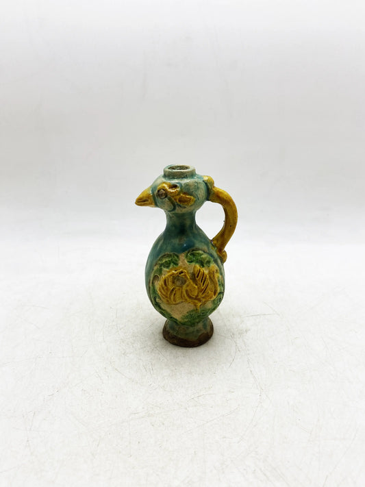 Bionischer Krug in Vogelform aus Sancai-Form aus der Qing-Dynastie